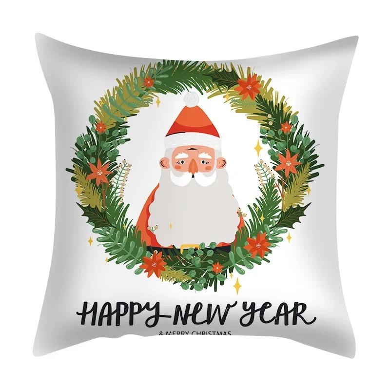 45cm Christmas Cushion Cover Christmas Home Decor Nordic style Christmas Cartoon Pillow Cover New Year Gift