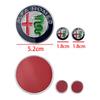 3pcs Alloy Car Styling Center Console Knob Patch Gear Panel Stickers for Alfa Romeo Giulia 159 147 156 Stelvio Giulietta Mito