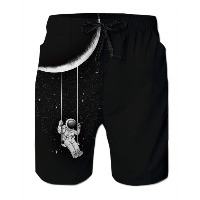 Summer Men's Lightweight Breathable 3D Printed Beach Shorts Summer Casual Swimwear for Outdoor Activities