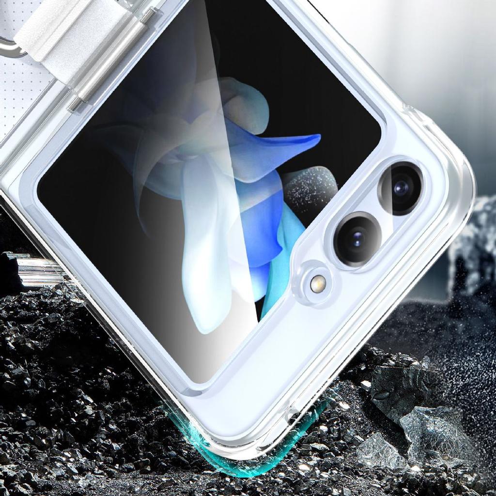 For Samsung Z Flip 5 4 Fashion Folding Ring Silk Lanyard Phone Case For Samsung Galaxy Z Flip 3 4 5 Shockproof Protective Cover