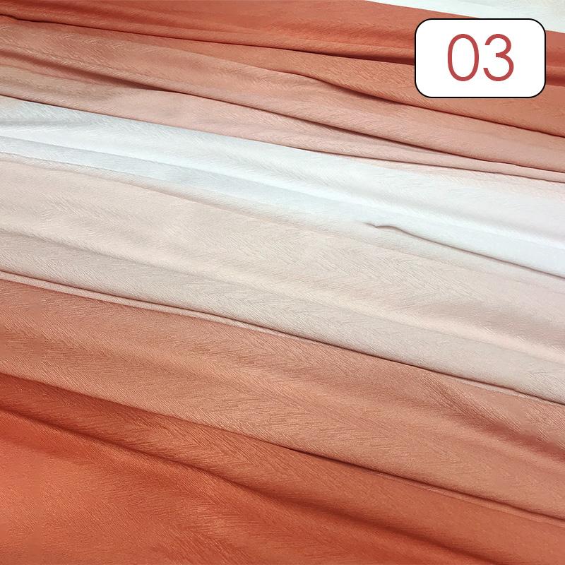 1 Meter Ancient Style Rainbow Gradient Fabric 120D Jacquard Multi-Tones Ombre Tulle Fabric For Sewing Hanfu Dress Stage Costume