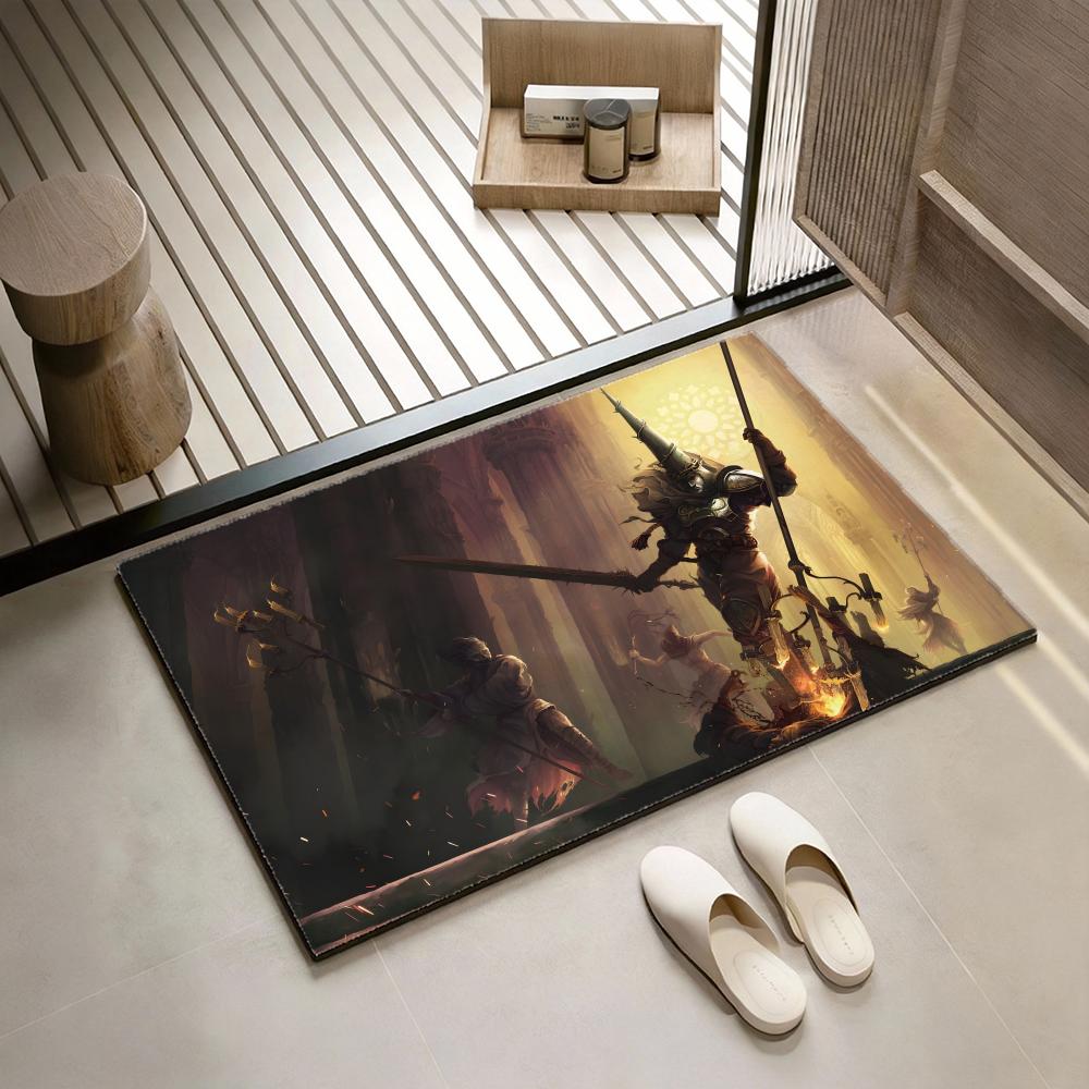 Blasphemous Game Floor Mat Soft Thickened Flannel Door Mat Non-Slip Living Room Rug Home Decor