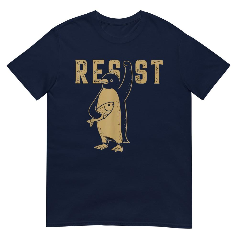 Funny Penguin Resist Penguins Protest Against Tariffs TShirt S