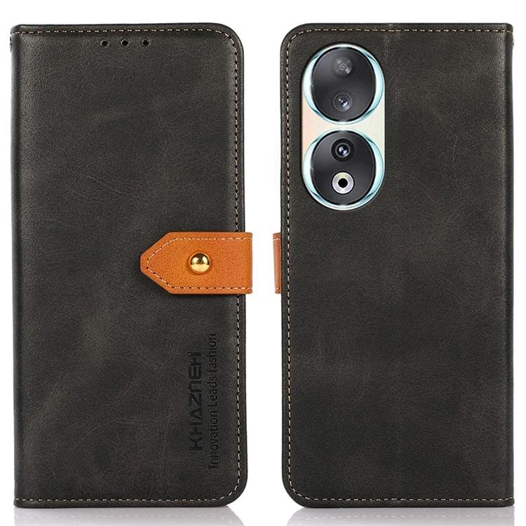 

For Honor 90 PU Leather Drop-proof Case Cowhide Texture Stand Wallet Phone Cover