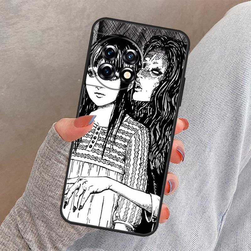 Horror Manga Style Cover For OnePlus 12 12R 13 13R 11 10 Pro 8T 10T OnePlus Nord 4 CE 3 2 Lite N30 N20 N10 Case