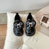 Children's Leather Shoes Spring Autumn Elegant Girl Princess Shoes Fashion Bowknot Chic Kids Black Thick Bottom Mary Jane Shoes