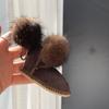 Mink Fur Backpacks Keychains Fluffy Pompom Boot Shoe Keyring Womens Small Hand Bag Charm Keychain Plush Y2k Accessories Trinket