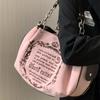 Small Design Retro Art Gothic Letter Large Bag Embroidery Large Capacity Chain One Shoulder Handheld Tote Bag