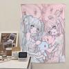 Japanese-Style Girl'S 2D Tapestry, Sweet And Cool Girl'S Home Decoration For The Living Room Background Fabric