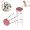 1pcs Dollhouse Miniature Bar Stool Chair High Stool Doll House Mini Round Stool Pocket Stool Model Furniture Decor Kid Toy