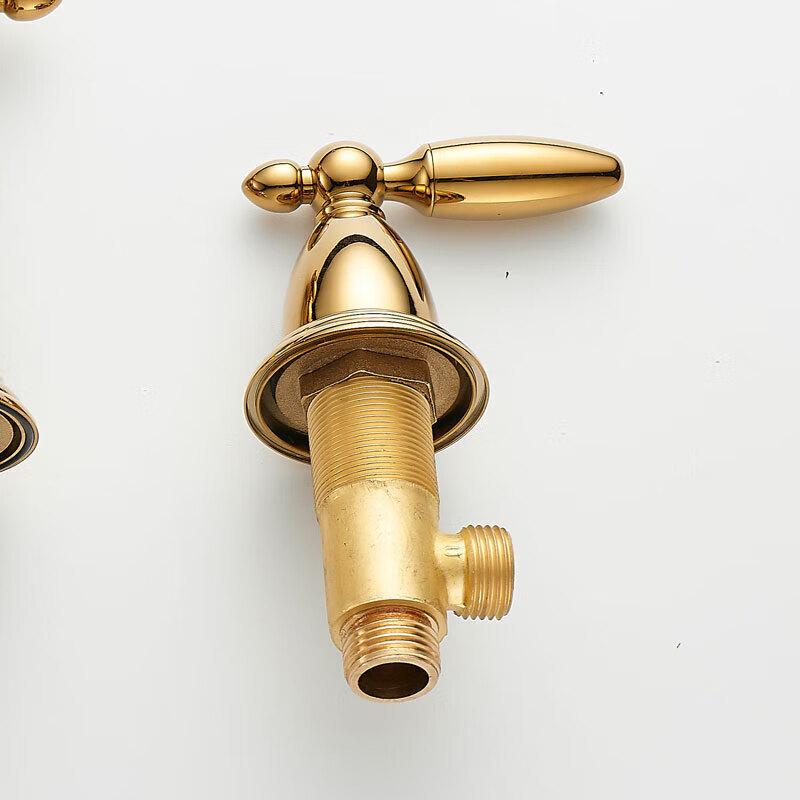 Porcelain Gold All-Copper Single-Handle Basin Faucet