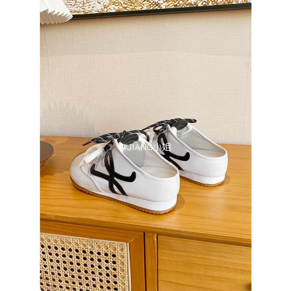 Genuine Leather~ 7cm Small Man Inner Height Increase Bag Head Half Slippers Women's Outer Wear Casual Sports Sandals Without Heel German Training Sh