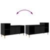 TV Cabinet Black Oak Effect 100 x 35 x 55 cm Particleboard