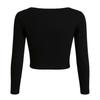 I Saw It First Womens/Ladies Ribbed Long-Sleeved Crop Top