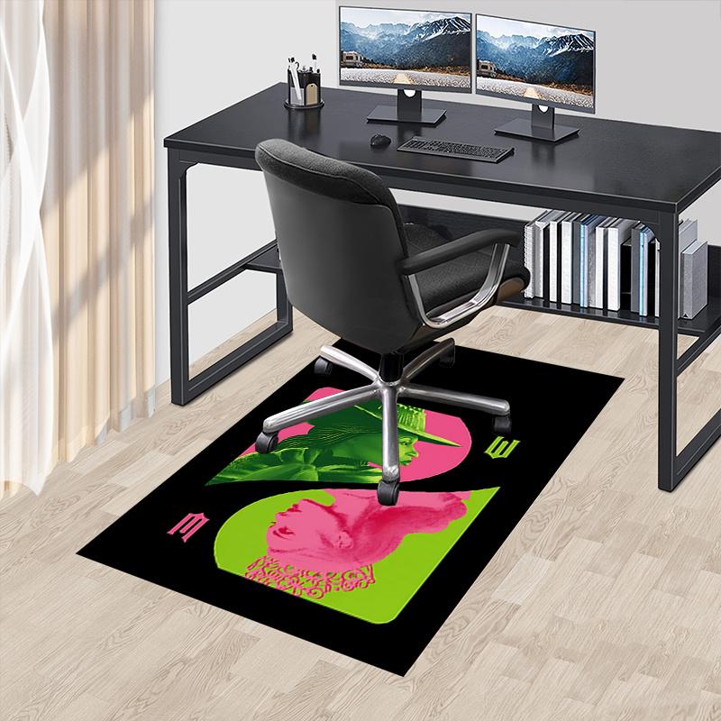 

Wicked Hat Pattern Polyester Office Carpet Chair Mats, Home Decor Dormitory Floor Protector with Anti-Skid Backing, Large Area Coverage,Chri 60cm by 90cm