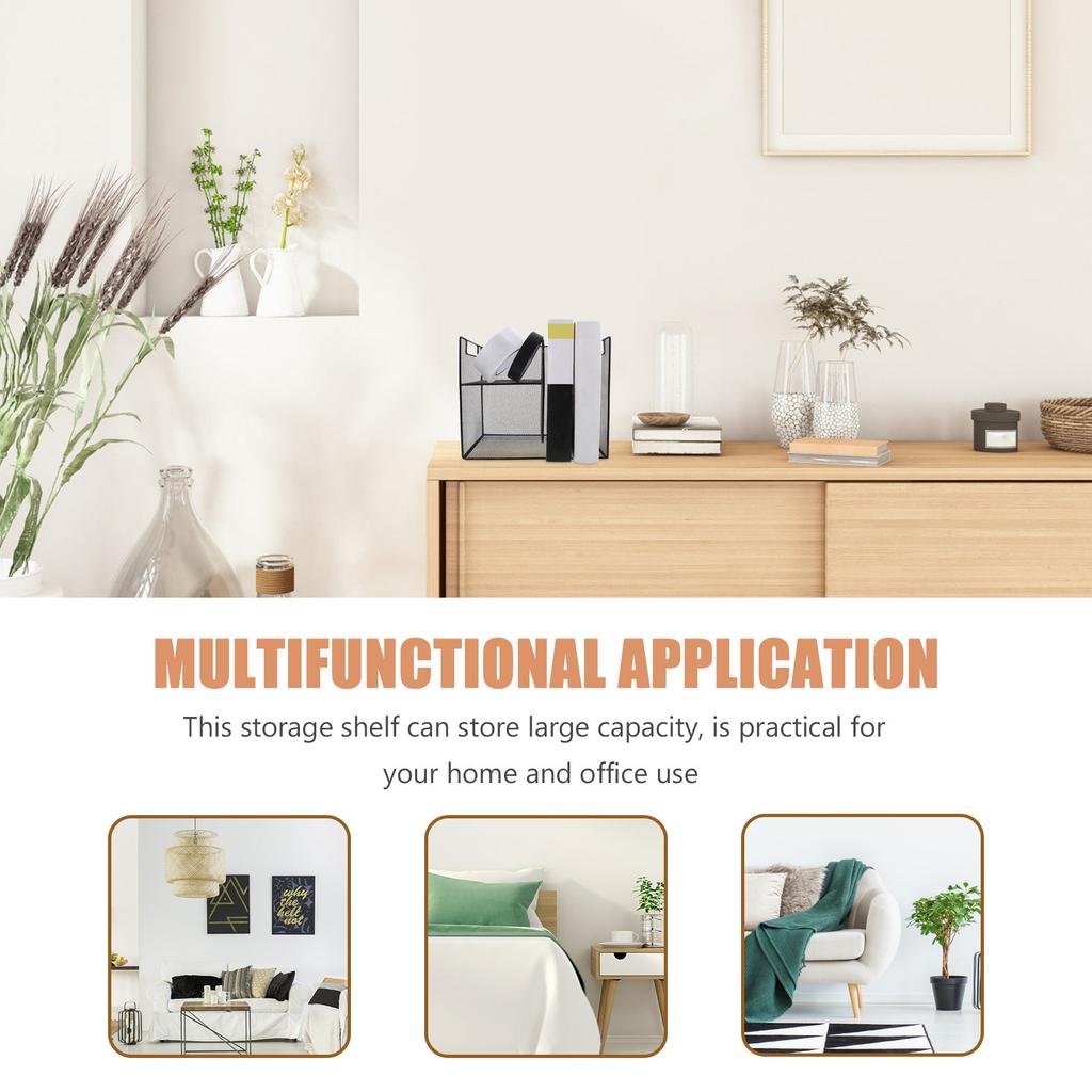 Ordnerhalter Aktenorganizer Multifunktionales Schreibtischregal für Homeoffice Arbeitsplatzaufbewahrung Effizientes Papier Magazin Buchständer