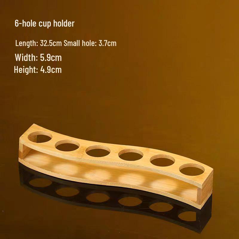 Bamboo Shot Glass Holder & Decanter Rack Set