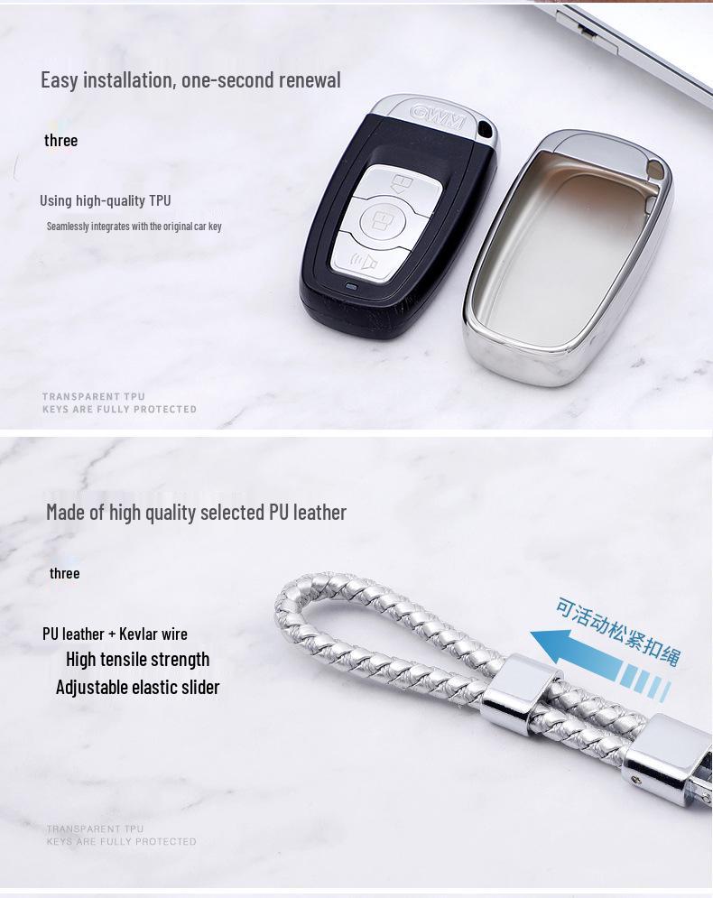 Premium Half-Pack Car Key Shell for Haval H6 Coupe, F7X, M6, H2S, F5 - Unisex Design