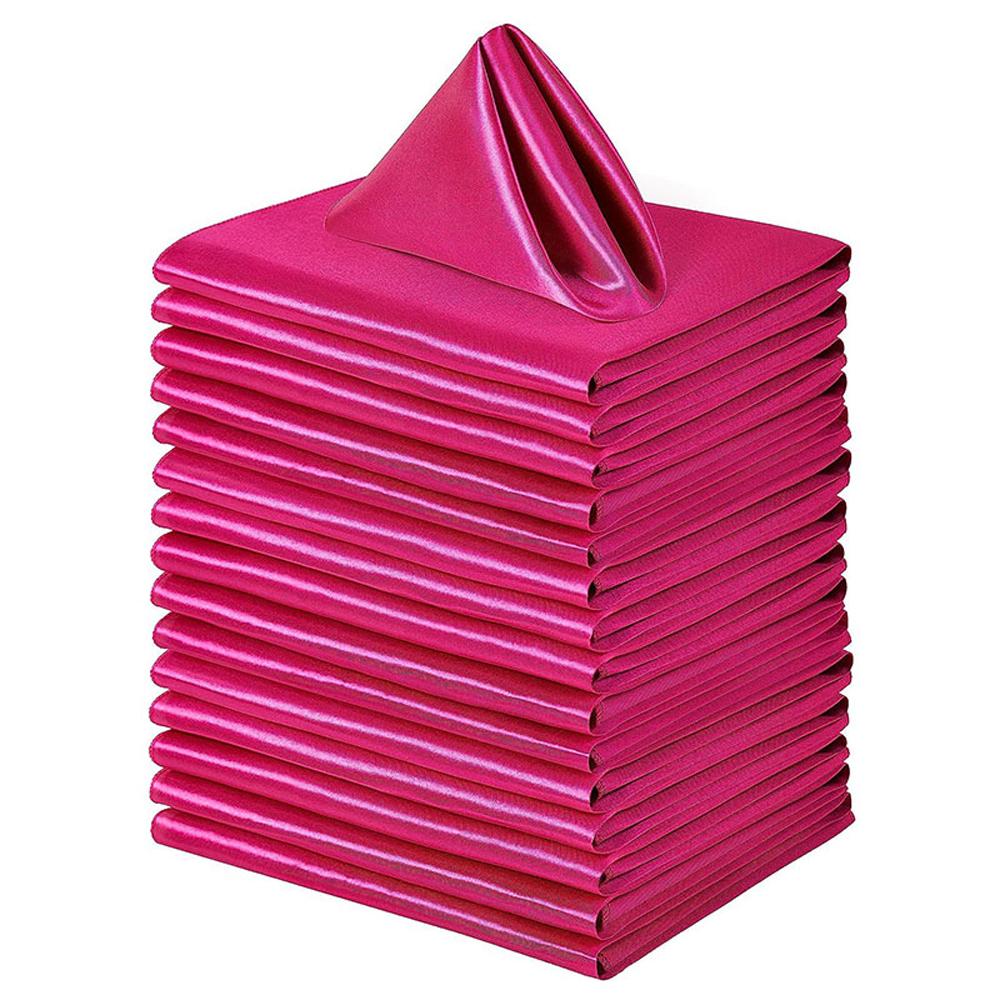 10pcs Dining Tableware Napkin Serviettes Polyester Cotton Cloth Wedding Party Napkins