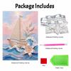 Sailboat pearl painting handmade diy pearl art painting stickers home decoration gifts