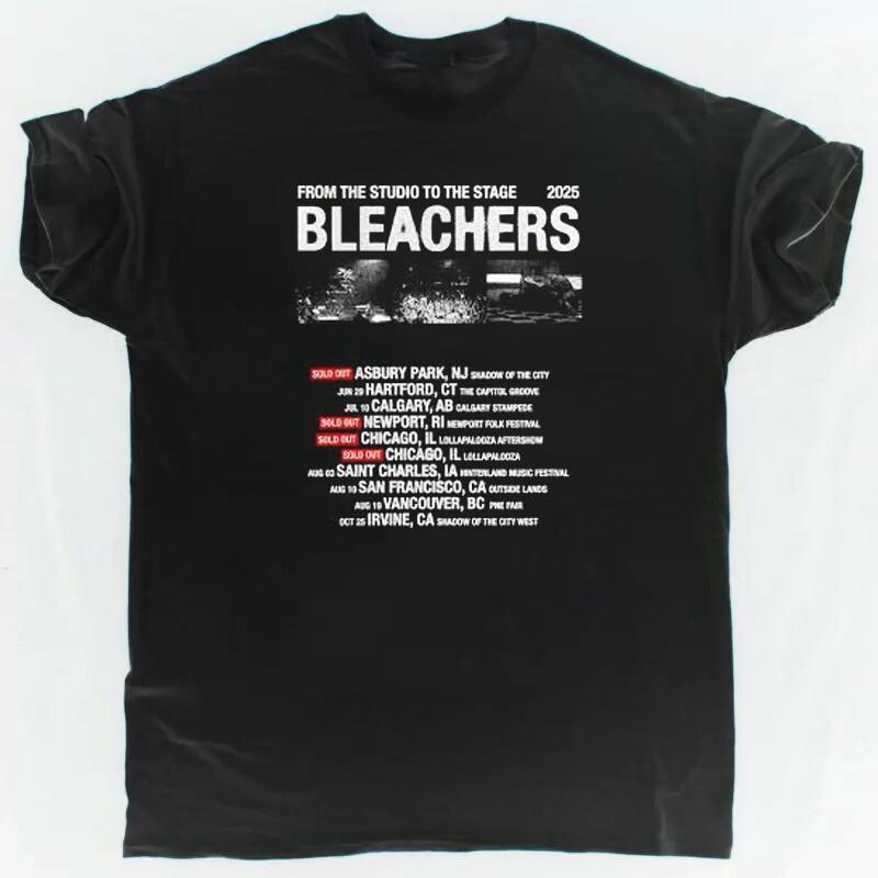 bleachers band tour 2025 black color full size shirt gift adults S