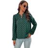 Woman Clothing Fashion Casual Tops Shirts Fashionable and Casual Temperament Fall and Winter Women's Long-sleeved V-word Open Collar Hot Gold Shirt