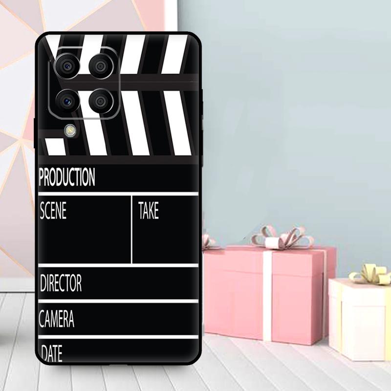 Film Movie Maker Clapperboard Take Case For Samsung Galaxy M56 M52 M32 M53 M16 M11 M21 M31 M35 M12 M13 M14 M15 M36 M55 M34 M54