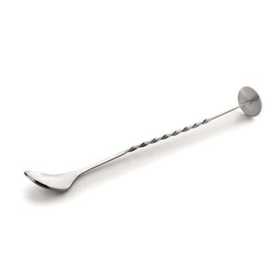 Cocktail Spoon - IBILI - 25 Cm - Stainless Steel - With Muddler - Dishwasher Safe