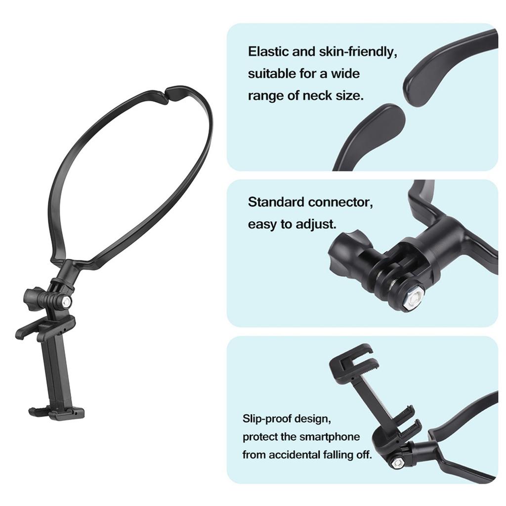 Sports Camera Accessory Set Chest Strap Mount + Head Strap + Neck Holder + Phone Holder for Cycle Hiking Boating Travel