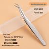 Eyelash Curler & Tweezers Set: Gold Feather Design for False Lashes and Extensions