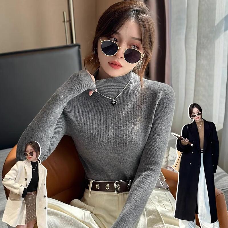 La Chapelle Damen Eleganter Strickpullover mit Mock-Neck