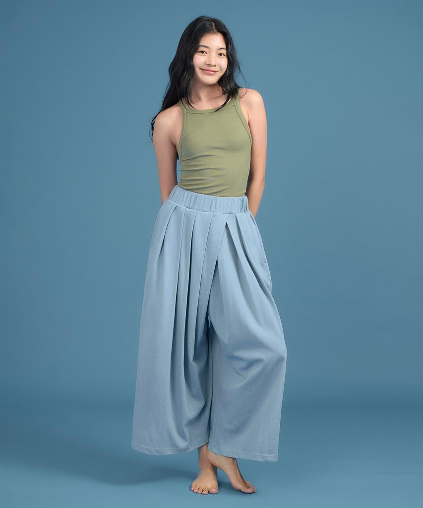 DHYANI Drape Pintuck Pants (Powder Blue)
