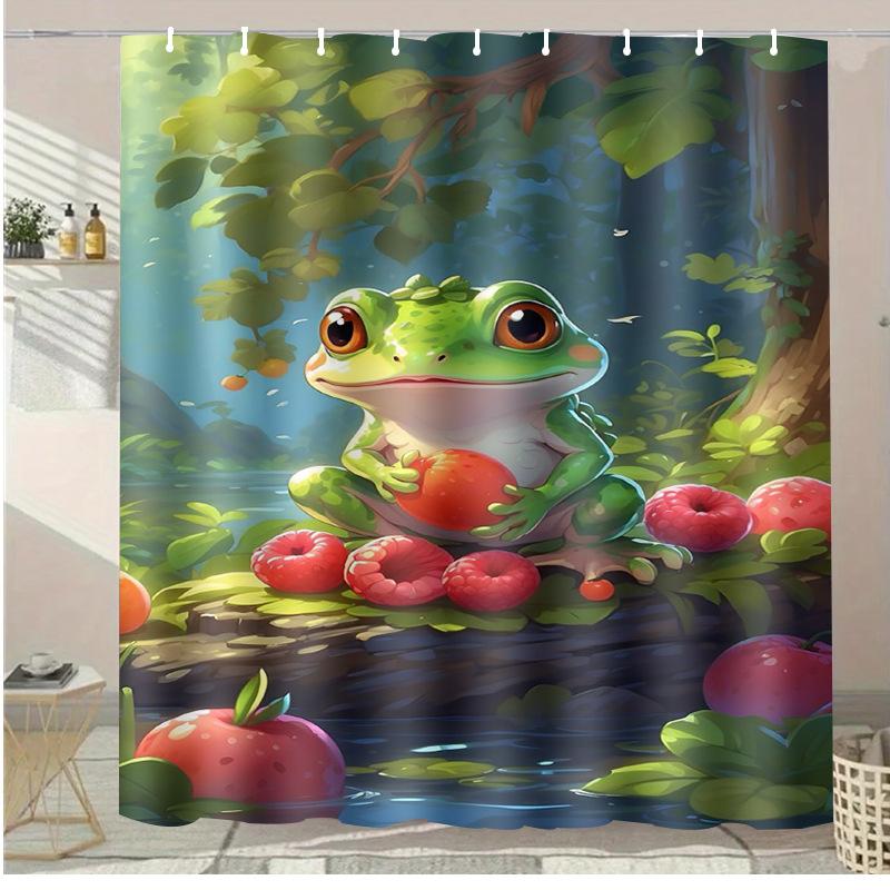 

Maple-Leaf Squirrel Washable Dirt-Resistant Shower Curtain Shower Head Waterproof Polyester Bath Curtain For Home Decor W60H190(CM)-1 Pcs