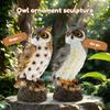 Outdoor Garden Owl Statue Resin Simulation Decoration Lifelike Anti-bird Decoy Birddriver Bird Repeller Yard Statues Sculptures