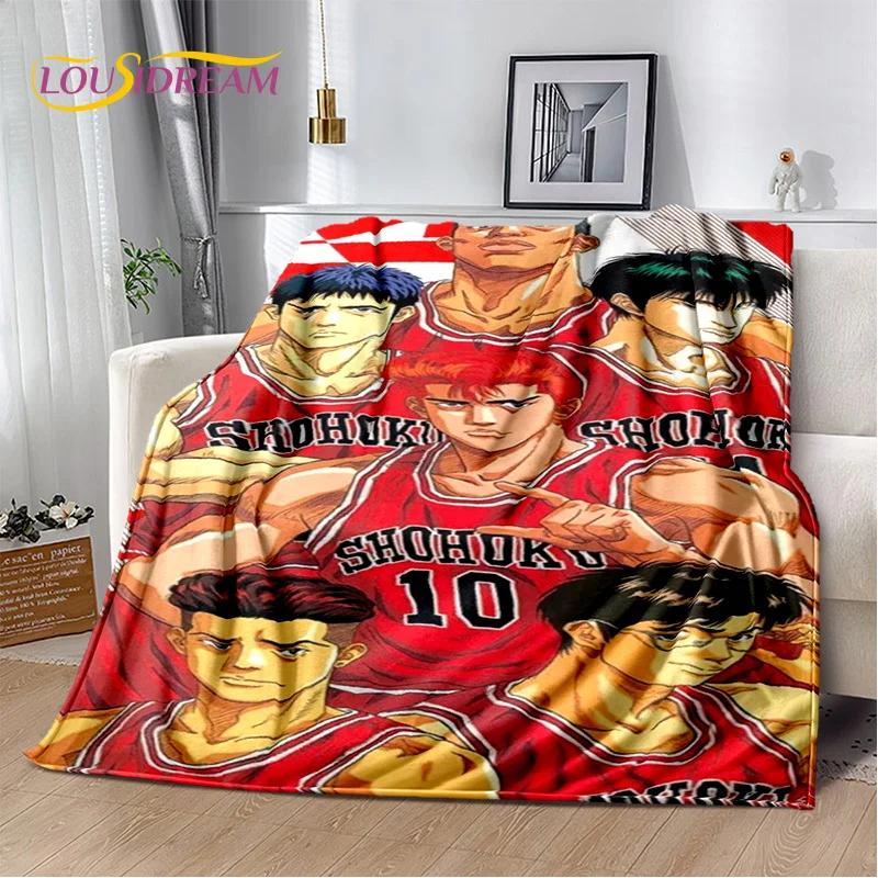 2026 New Cartoon Slam Dunk Anime Basketball Soft Blanket,Soft Throw Blanket for Home Bedroom Bed Sofa Picnic Travel Child Gift