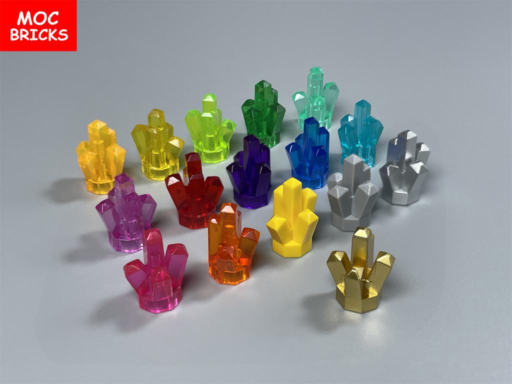 MOC Bricks Treasure Box Ore Trans Gem Precious Crystal Stone Building Blocks Educational Assembled Parts Toys For Kids Gift