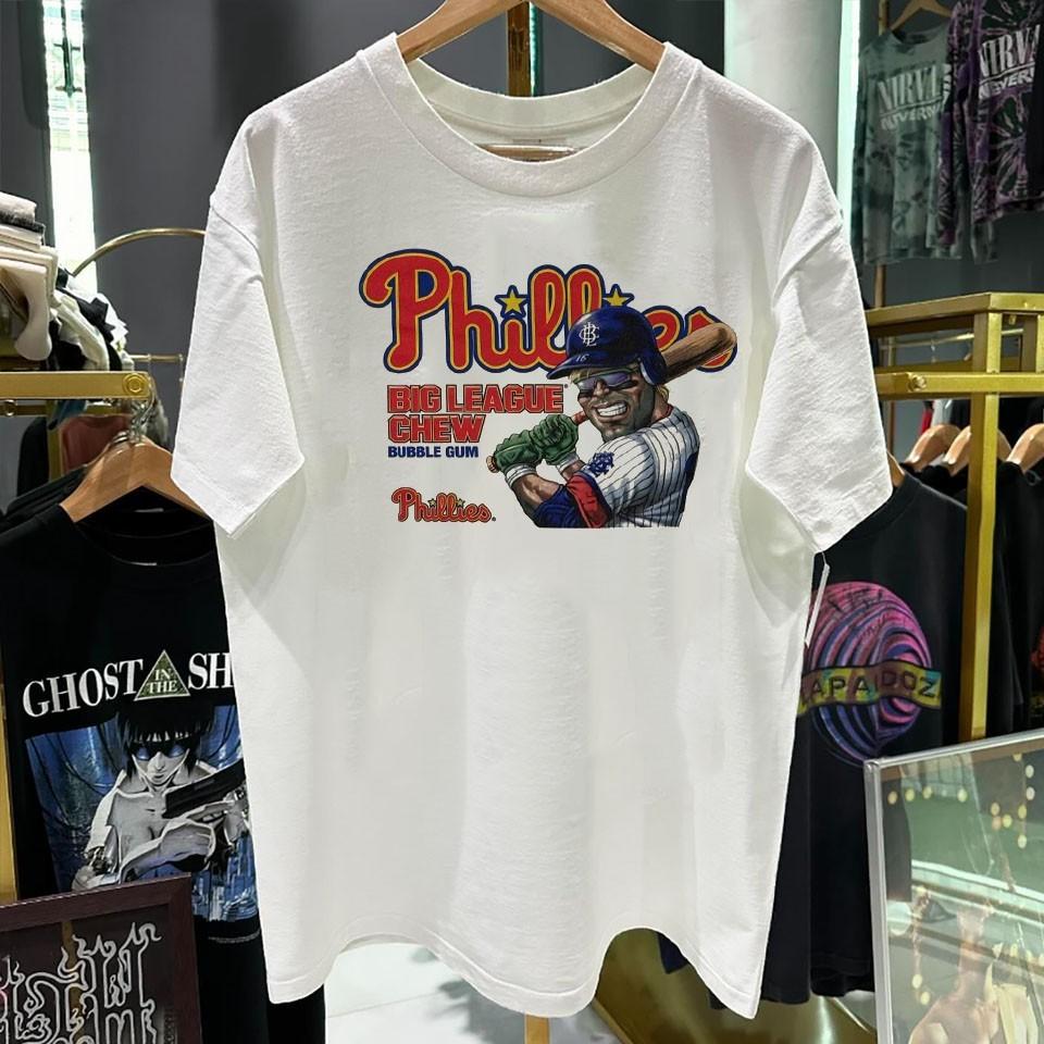 Phillies Big League Chew Bubble Gum White T-Shirt QT7095 S разноцветный