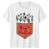 Stay Positive Unisexs TShirt Floral Butterfly Motivational Gift For Her