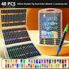 96/12 Colors Dual Tip Glitter Brush Markers Set Acrylic Paint Pens Marker for DIY Doodling&Card Making Rock Painting Stone Glass