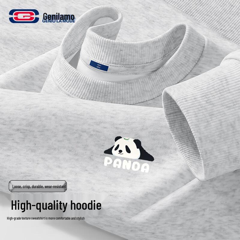 GENIOLAMODE Men s Panda Graphic Sweatshirt L