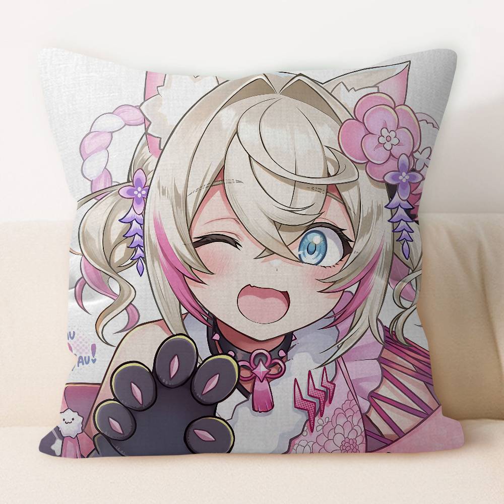 Hololive Mococo Fuwawa Abyssgard Pillow Cover For Bedroom Room And Living Room Sofa Decorative Cushion Cover