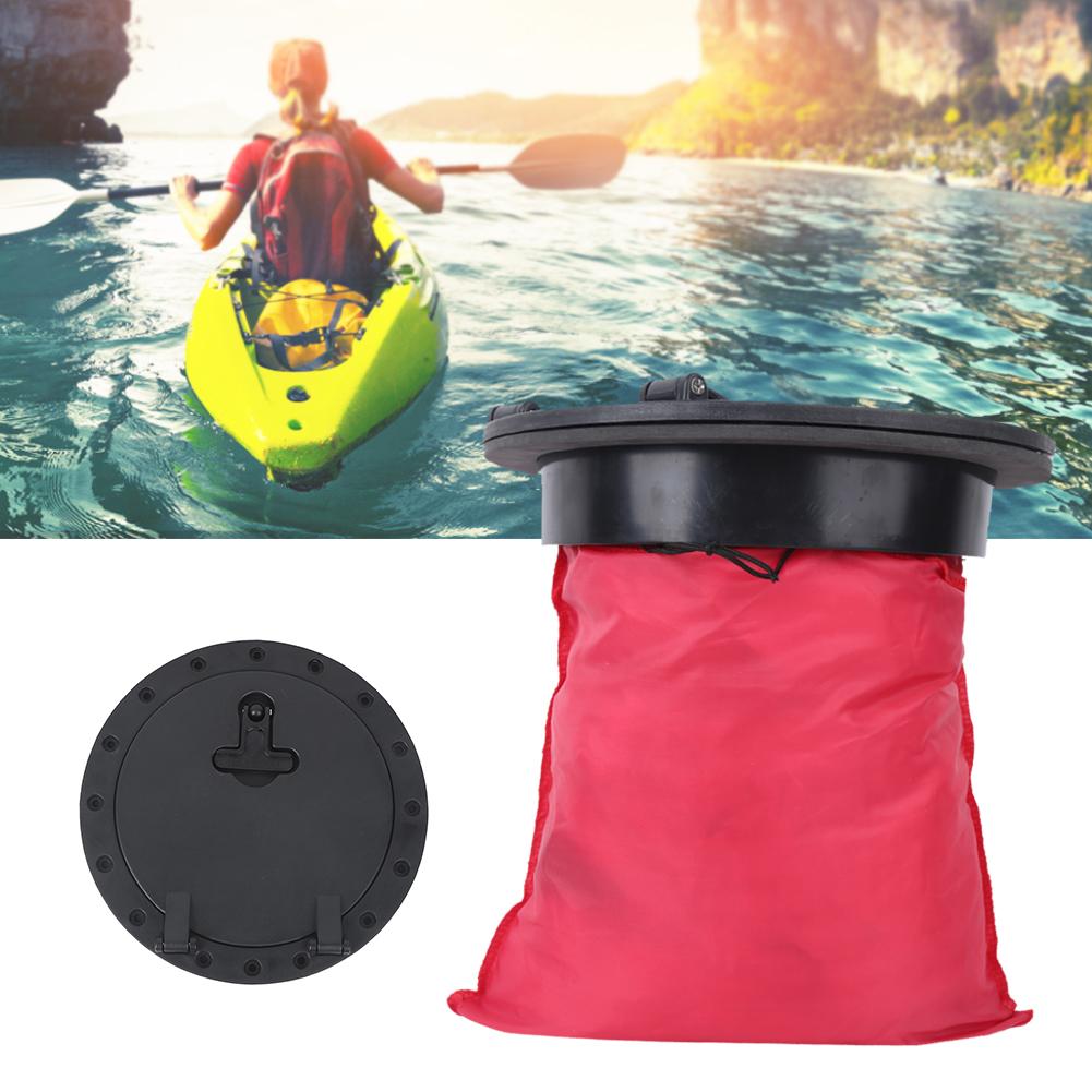 8IN Standard Runde Kanu-Staufachabdeckung Kit ABS-Kunststoff Zugangsabdeckung Angelbootzubehör