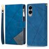 For Samsung Galaxy S25 Edge Wallet Case Color Splicing Leather Phone Cover with Stand