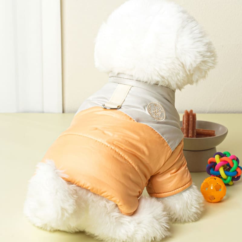 [Domácí mazlíček] Zateplená vesta M, broskvová