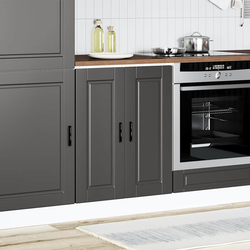 Vidaxl Base Kitchen Cabinet, Porto, Black, Wood-based Material