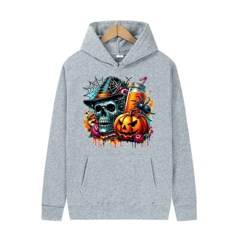

Men Women Spring Autumn Fashion Casual Hooded Sweatshirt Fashion Simple Hoodie Creative Halloween style Printing Top S