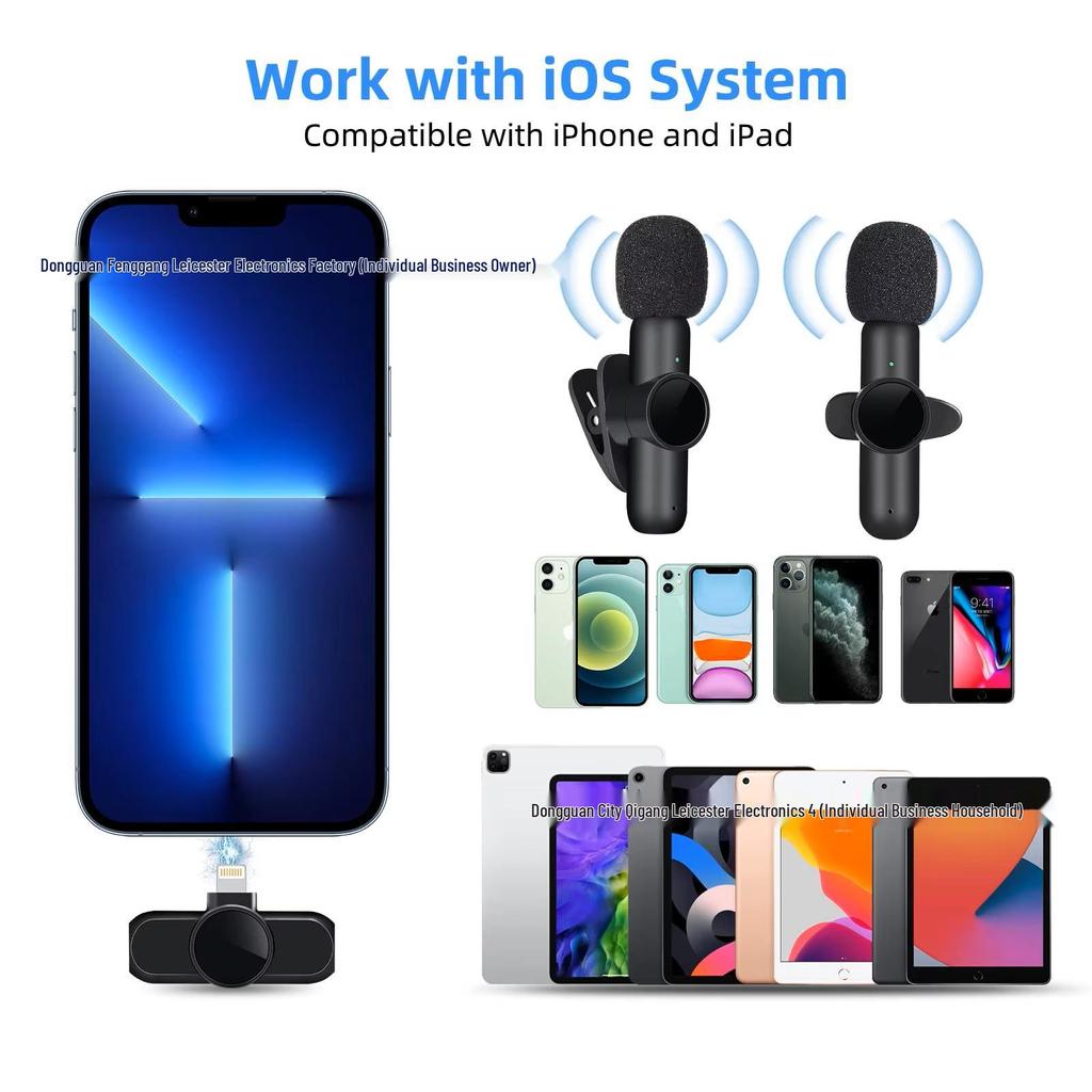 K3 Wireless Lavalier Microphone with Intelligent Noise Reduction for Live Streaming and Interviews