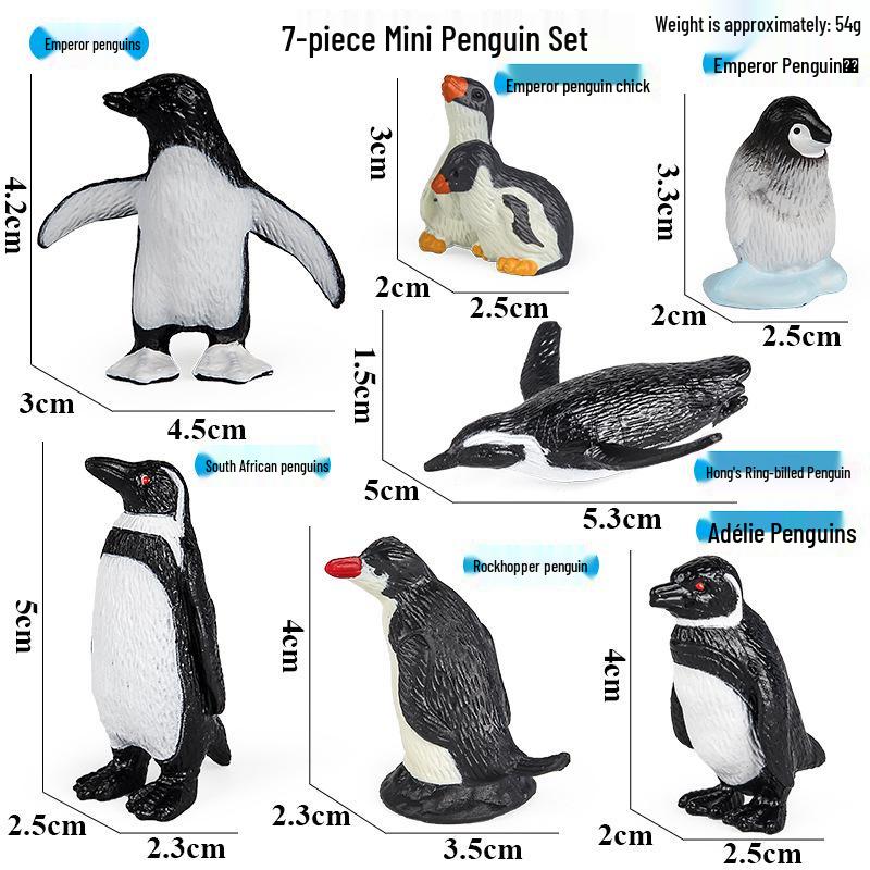 Polartier Tier Modell Spielzeug Set: Eisbär & Pinguin