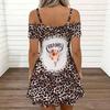 Women Adjustable Strap Plus Size Dress Romantic Flower Printed Flowy Summer Sundress