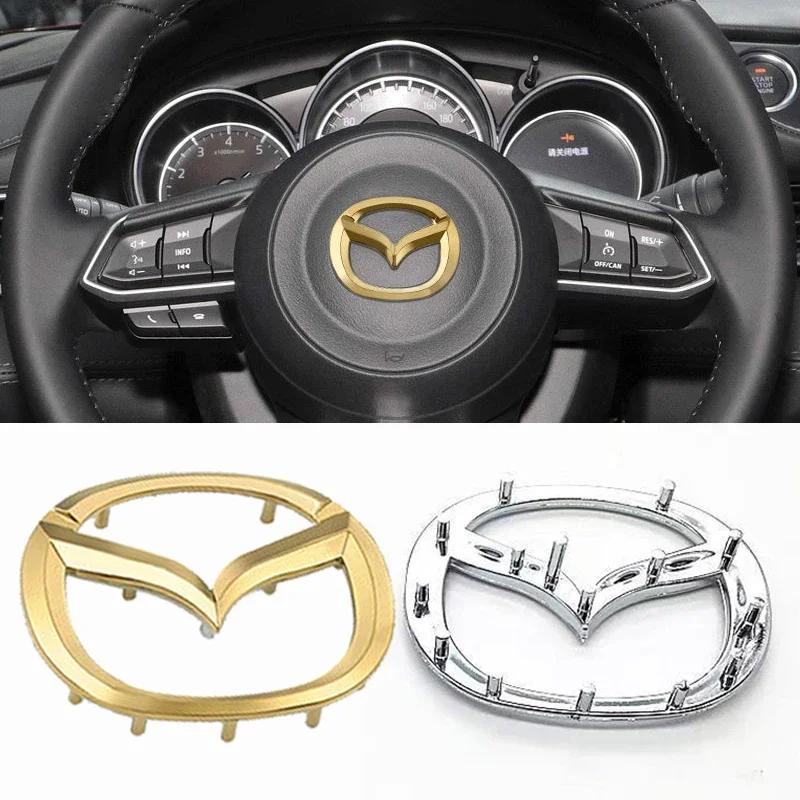2025 Hot For Mazda Logo CX5 RX7 Atenza Axela 3 2 5 CX3 MX3 MX5 CX4 CX9 CX7 RX8 Protege Speed 6 ABS Car Steering Wheel Center Emb